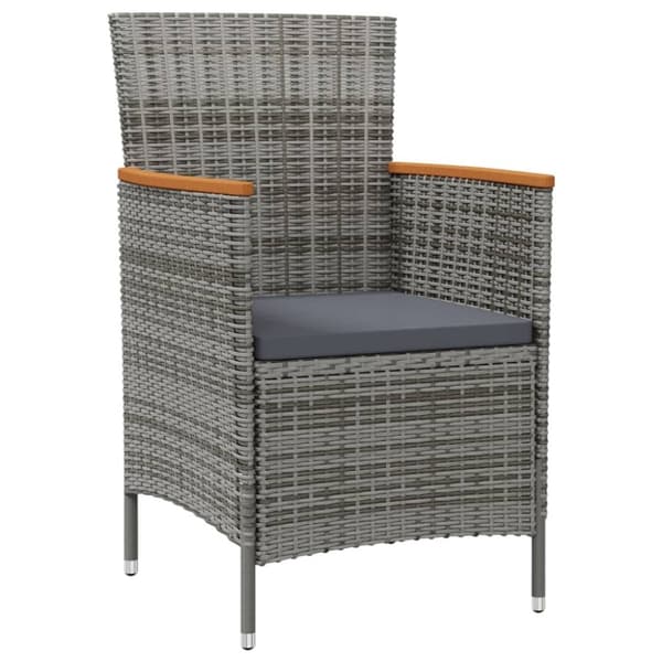 vidaXL havestole 2 stk. polyrattan grå
