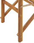 Pikkukuva 11 / 11: Puutarhatuoli vaalea akaasia 50 x 91 x 50 cm harmaa / lehtikuvio vaihtokangas 2 kpl kokoontaitettava