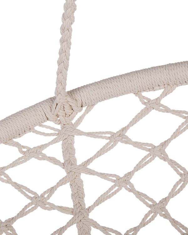 Hängstol Vit Macrame Flätad Sits Inomhusgunga Boho Stil
