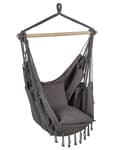 Miniatyrbild 1 av 11: Hammock Grå Bomull och Polyester Gunga Inomhus Utomhus Boho Stil
