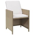 Miniatyrbillede 3 af 10: vidaXL havestole med hynder 4 stk. polyrattan beige