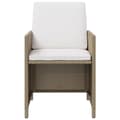 Miniatyrbillede 4 af 10: vidaXL havestole med hynder 4 stk. polyrattan beige