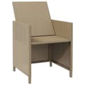 Miniatyrbillede 7 af 10: vidaXL havestole med hynder 4 stk. polyrattan beige