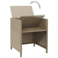Miniatyrbillede 8 af 10: vidaXL havestole med hynder 4 stk. polyrattan beige