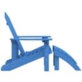 Miniatyrbild 4 av 7: vidaXL Adirondackstol med fotpall HDPE aquablå