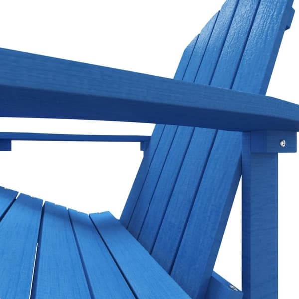 vidaXL Adirondackstol med fotpall HDPE aquablå