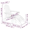 Miniatyrbild 7 av 7: vidaXL Adirondackstol med fotpall HDPE aquablå