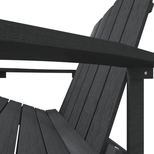 vidaXL Adirondack hagestol HDPE antrasitt