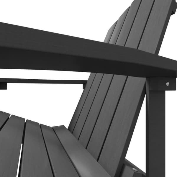 vidaXL Adirondack-havestol med fodstøtte HDPE antracitgrå