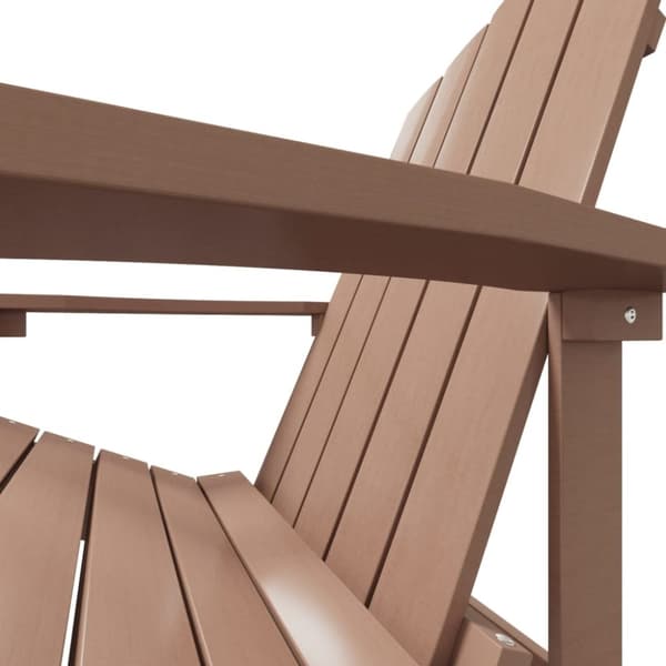 vidaXL Adirondack hagestol med fotskammel HDPE brun