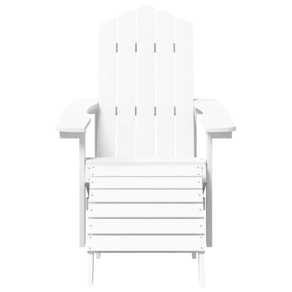 vidaXL Adirondack-havestol med fodstøtte HDPE hvid