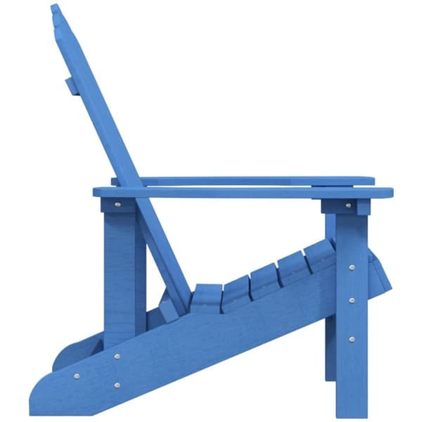 vidaXL Adirondackstol HDPE aquablå