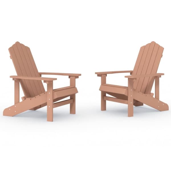 vidaXL Adirondack-havestole 2 stk. HDPE brun