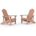 Miniatyrbillede 2 af 5: vidaXL Adirondack-havestole 2 stk. HDPE brun