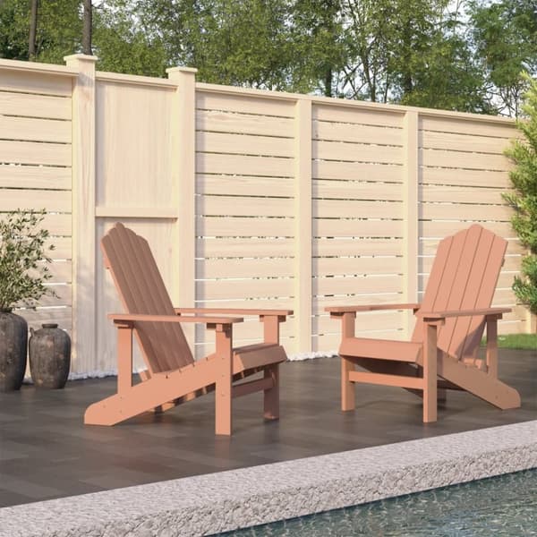 vidaXL Adirondack-havestole 2 stk. HDPE brun