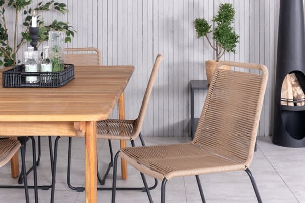 2 x  Lindos havestol stabelbar sort.
