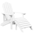 Miniatyrbillede 3 af 5: vidaXL Adirondack-havestole med fodstøtte 2 stk. HDPE hvid