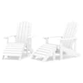 Miniatyrbillede 2 af 5: vidaXL Adirondack-havestole med fodstøtte 2 stk. HDPE hvid