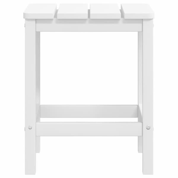 vidaXL Adirondack-stole med fodskammel og bord HDPE hvid
