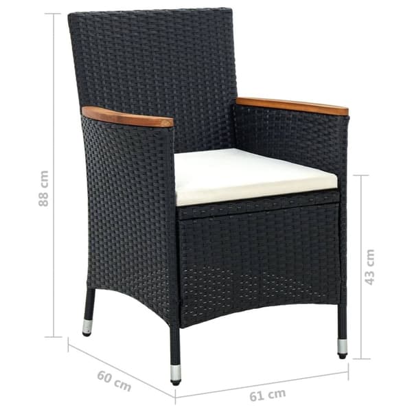 vidaXL havestole 4 stk. polyrattan sort