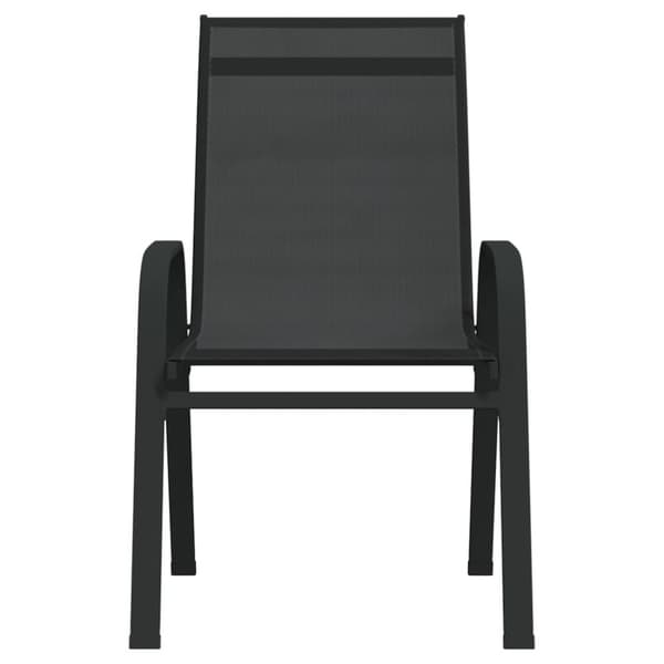 vidaXL Stablebare hagestoler 4 stk svart textilene-stoff