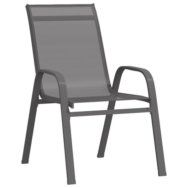 vidaXL stabelbare havestole 4 stk. textilene grå