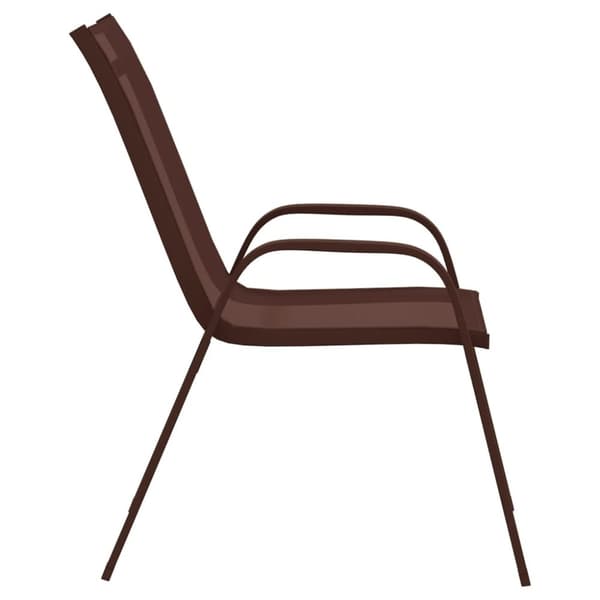 vidaXL Stablebare hagestoler 2 stk brun textilene-stoff