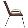 Miniatyrbilde 4 av 5: vidaXL Stablebare hagestoler 2 stk brun textilene-stoff