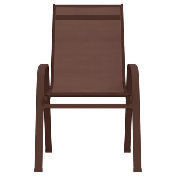 vidaXL Stablebare hagestoler 2 stk brun textilene-stoff