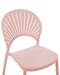 Pikkukuva 8 / 9: Tuoli pastellipinkki 46 x 83 x 51 cm polypropeeni 4 kpl pinottava sisälle ulos retro moderni