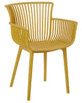 Pikkukuva 5 / 9: Tuoli keltainen 52 x 84 x 45 cm polypropeeni 4 kpl käsinojat sisälle ulos moderni retro