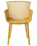 Pikkukuva 6 / 9: Tuoli keltainen 52 x 84 x 45 cm polypropeeni 4 kpl käsinojat sisälle ulos moderni retro