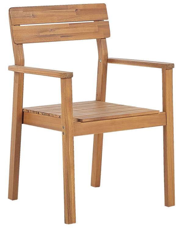 Havestole Lyst Akacietræ Sæt 88 x 52 x 60 cm Stole med Arm til Have Terrasse Altan Udendørs Rustik stil Vejr Bestandig UV og Regn