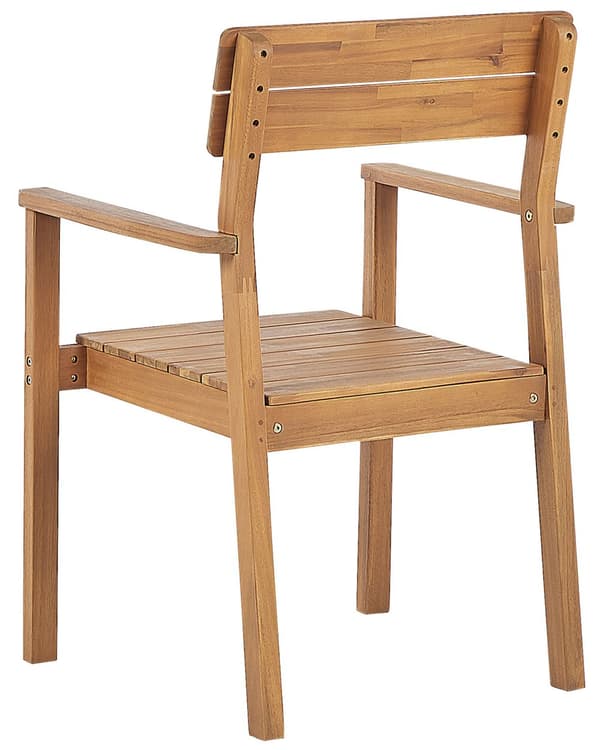 Havestole Lyst Akacietræ Sæt 88 x 52 x 60 cm Stole med Arm til Have Terrasse Altan Udendørs Rustik stil Vejr Bestandig UV og Regn
