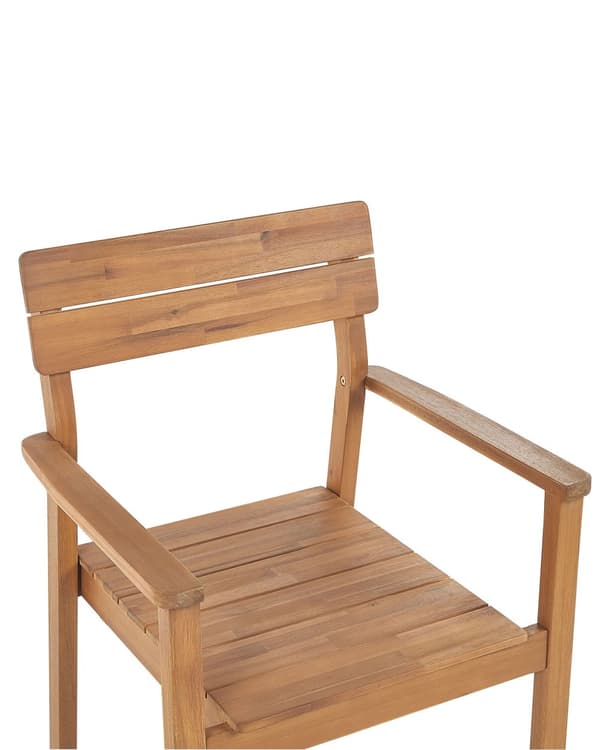 Havestole Lyst Akacietræ Sæt 88 x 52 x 60 cm Stole med Arm til Have Terrasse Altan Udendørs Rustik stil Vejr Bestandig UV og Regn