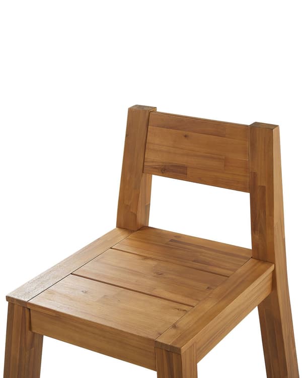Puutarhatuoli vaalea 59 x 81 x 61 cm akaasia öljytty 6 kpl sisälle ulos