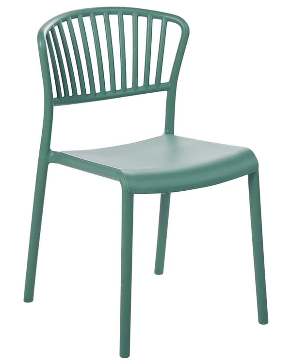 4 st Matstolar Plast Grön Inomhus Utomhus Trädgård Minimalistisk Stil