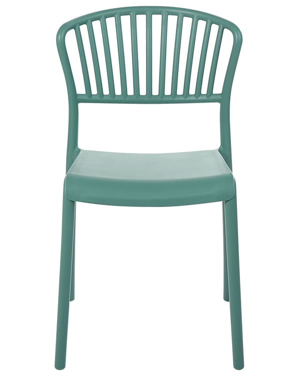 4 st Matstolar Plast Grön Inomhus Utomhus Trädgård Minimalistisk Stil
