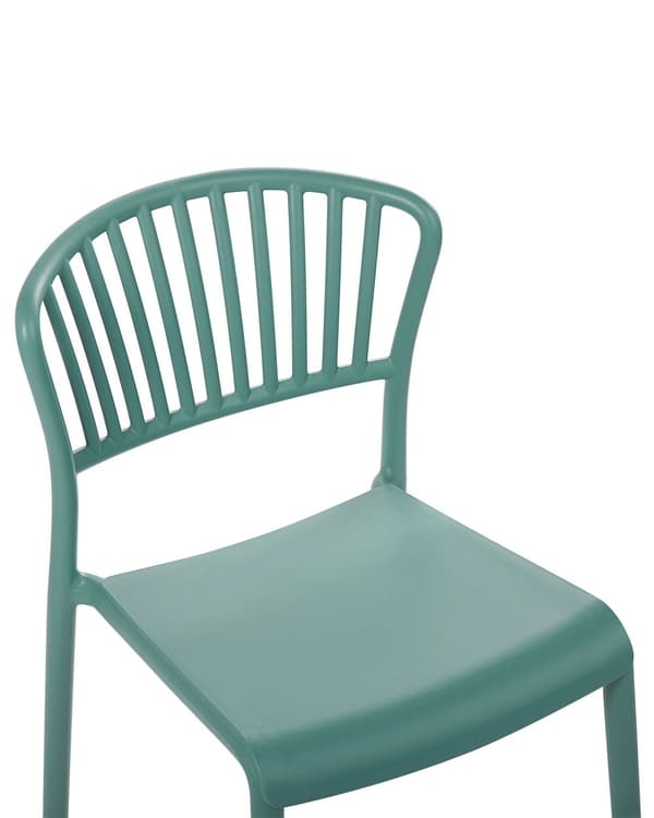 4 st Matstolar Plast Grön Inomhus Utomhus Trädgård Minimalistisk Stil