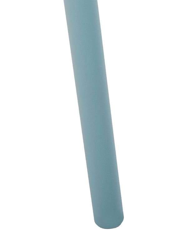 Set med 4 matstolar Plast Blå Inomhus Utomhus Trädgård Stapelbar Minimalistisk stil