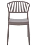Miniatyrbillede 6 af 9: Havestole Taupe Polypropylen Sæt 50 x 50 x 78 cm Plastikstole uden Armlæn Stabelbare til Terrasse Have Dekoration Indendørs Udendørs Retro