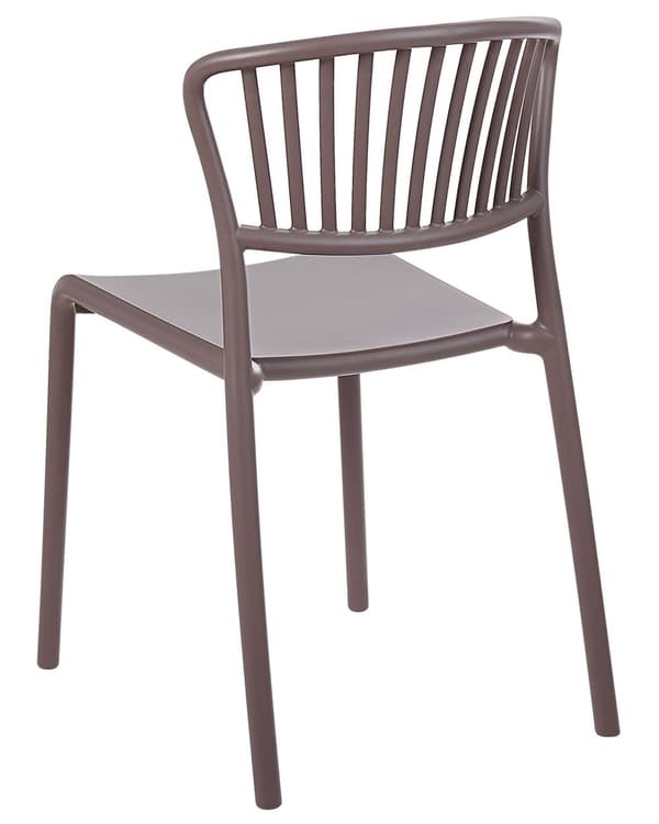 Havestole Taupe Polypropylen Sæt 50 x 50 x 78 cm Plastikstole uden Armlæn Stabelbare til Terrasse Have Dekoration Indendørs Udendørs Retro