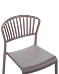 Miniatyrbillede 8 af 9: Havestole Taupe Polypropylen Sæt 50 x 50 x 78 cm Plastikstole uden Armlæn Stabelbare til Terrasse Have Dekoration Indendørs Udendørs Retro