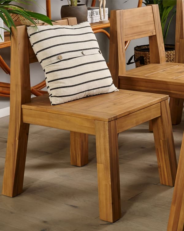 Trädgårdsstol Ljust Laminerat Akaciaträ 81 x 61 cm Inomhus Utomhus Rustik Modern Design