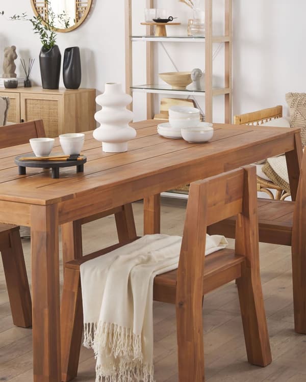 Trädgårdsstolar 4 st Ljust Laminerat Akaciaträ 81 x 61 cm Inomhus Utomhus Rustik Modern Design