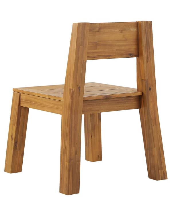 Trädgårdsstolar 4 st Ljust Laminerat Akaciaträ 81 x 61 cm Inomhus Utomhus Rustik Modern Design