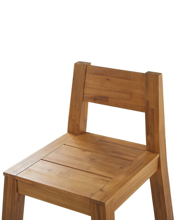Trädgårdsstolar 4 st Ljust Laminerat Akaciaträ 81 x 61 cm Inomhus Utomhus Rustik Modern Design