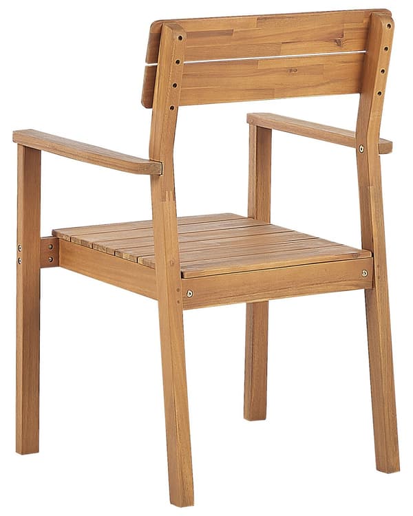 Havestole Lyst Akacietræ Sæt 88 x 52 x 60 cm Stole med Arm til Have Terrasse Altan Udendørs Rustik stil Vejr Bestandig UV og Regn