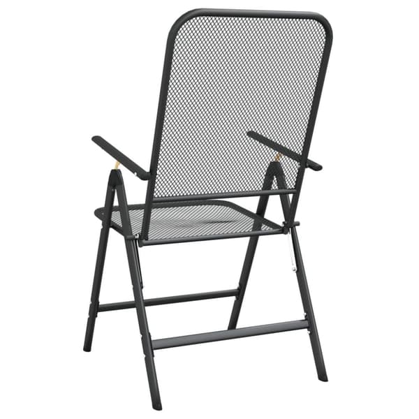 vidaXL Sammenleggbare hagestoler 4 stk strekkmetall netting antrasitt