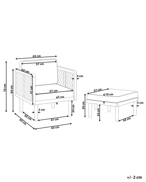 Puutarhatuoli vaalea 65 x 76 x 65 cm akaasia vaalea beige pehmuste rahi moderni